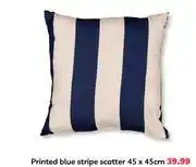 PEP Printed Blue Stripe Scatter-45 x 45cm offer