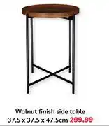 PEP Walnut Finish Side Table-37.5 x 37.5 x 47.5cm offer