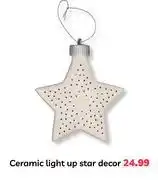 PEP Ceramic Light Up Star Decor offer