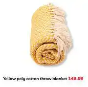 PEP Yellow Poly Cotton Throw Blanket offer