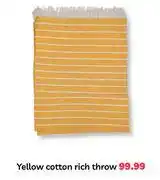 PEP Yellow Cotton Rich Throw offer