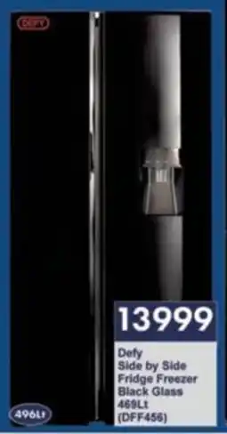 President Hyper Defy Side by Side Fridge Freezer Black Glass offer