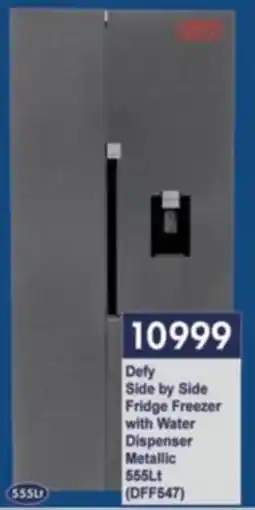 President Hyper Defy Side by Side Fridge Freezer with Water Dispenser Metallic offer