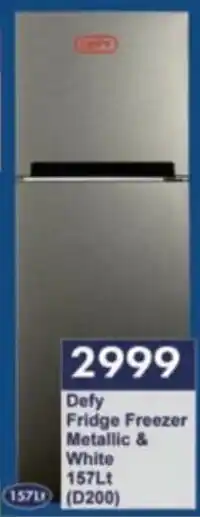 President Hyper Defy Fridge Freezer Metallic & White offer