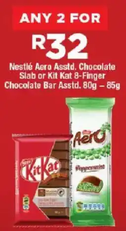 OK Foods Nestlé Aero Asstd. Chocolate Slab or Kit Kat 8-Finger Chocolate Bar Asstd. offer