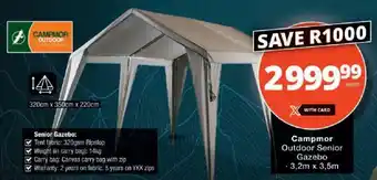 Checkers Campmor Outdoor Senior Gazebo offer