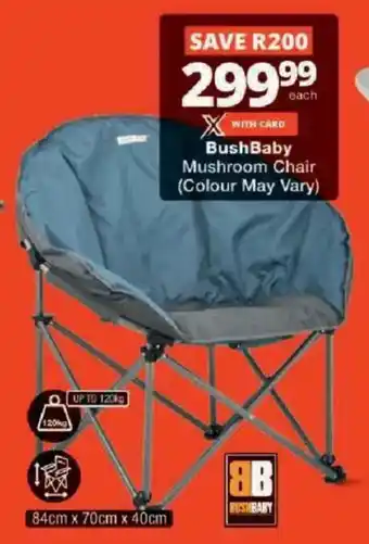 Checkers BushBaby Mushroom Chair offer