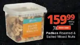 Checkers Padkos Roasted & Salted Mixed Nuts offer
