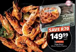 Checkers Cape Point Whole Platter Prawns offer