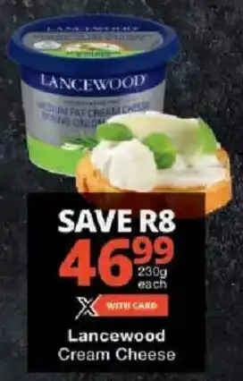 Checkers Lancewood Cream Cheese offer