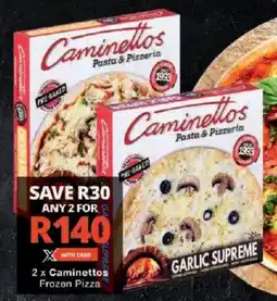 Checkers Caminettos Frozen Pizza offer