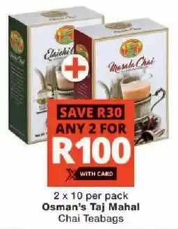 Checkers Osman's Taj Mahal Chai Teabags offer