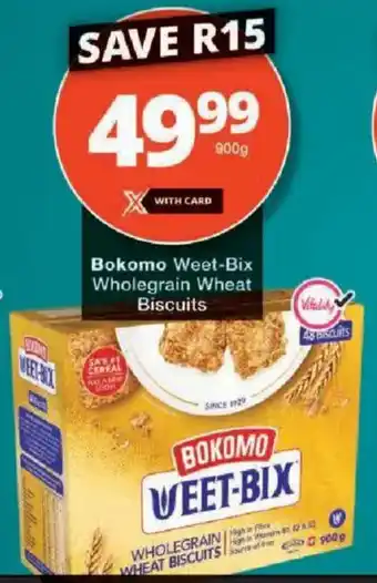 Checkers Bokomo Weet-Bix Wholegrain Wheat Biscuits offer