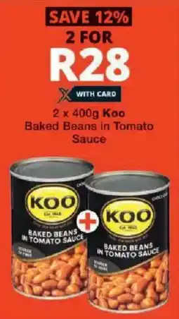 Checkers Koo Baked Beans in Tomato Sauce offer
