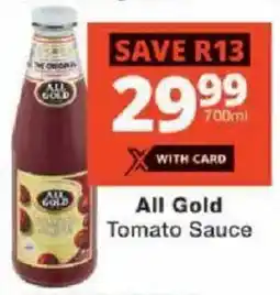 Checkers All Gold Tomato Sauce offer