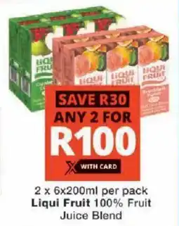 Checkers Liqui Fruit 100% Fruit Juice Blend offer