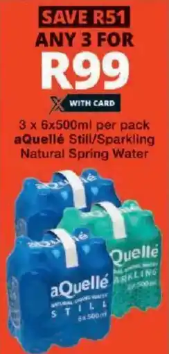 Checkers aQuellé Still/ Sparkling Natural Spring Water offer