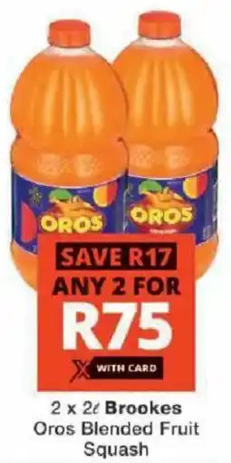 Checkers Brookes Oros Blended Fruit Squash offer
