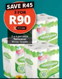 Checkers Twinsaver Roller Towels offer