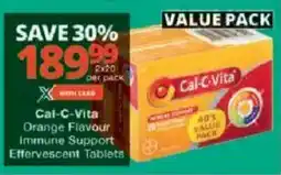 Checkers Cal-C-Vita Orange Flavour Immune Support Effervescent Tablets offer