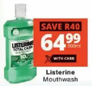 Checkers Listerine Mouthwash offer
