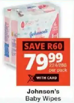Checkers Johnson's Baby Wipes offer