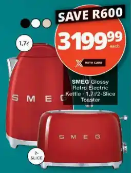 Checkers SMEG Glossy Retro Electric Kettle offer