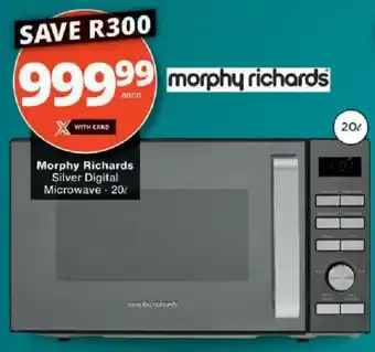 Checkers Morphy Richards Silver Digital Microwave offer