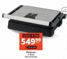Checkers Platinum 4-Slice Panini Press offer