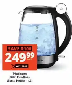 Checkers Platinum 360° Cordless Glass Kettle offer