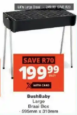 Checkers BushBaby Large Braai Box offer