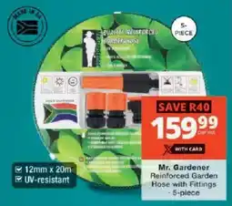 Checkers Mr. Gardener Reinforced Garden Hose with Fittings offer
