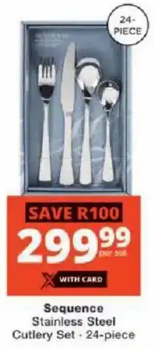 Checkers Sequence Stainless Steel Cutlery Set offer