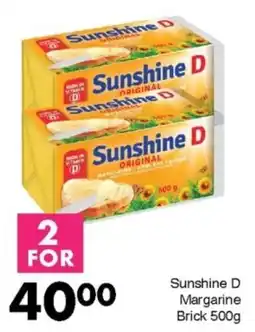 Save Sunshine D Margarine Brick offer