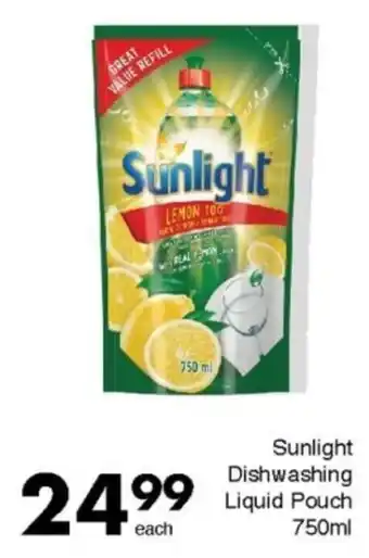 Save Sunlight Dishwashing Liquid Pouch offer