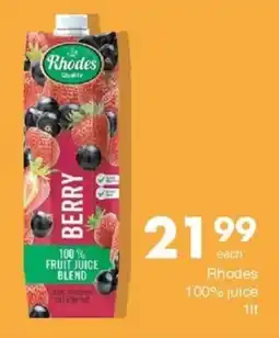 Save Rhodes 100% juice offer