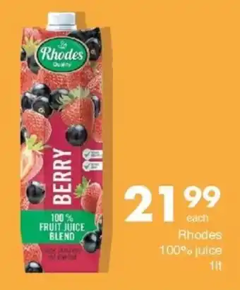 Save Rhodes 100% juice offer