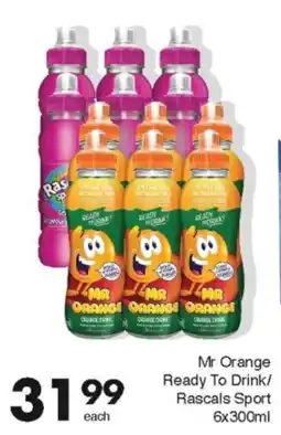 Save Mr Orange Ready To Drink/ Rascals Sport offer