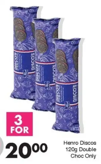 Save Henro Discos Double Choc Only offer