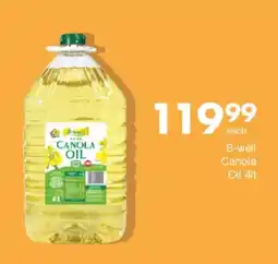 Save B-well Canola Oil offer