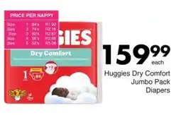 Save Huggies Dry Comfort Jumbo Pack Diapers offer