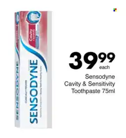 Save Sensodyne Cavity & Sensitivity Toothpaste offer