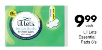 Save Lil Lets Essential Pads offer
