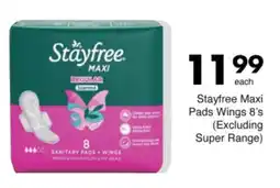 Save Stayfree Maxi Pads Wings offer