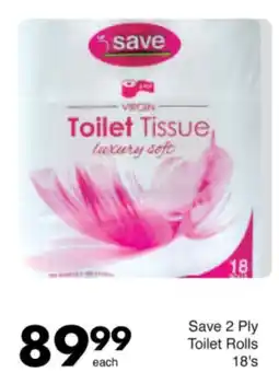 Save Save 2 Ply Toilet Rolls offer
