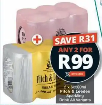 Checkers Hyper Fitch & Leedes Sparkling Drink All Variants offer