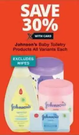 Checkers Hyper Johnson's Baby Toiletry Products All Variants offer