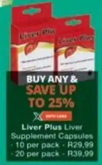 Checkers Hyper Liver Plus Liver Supplement Capsules offer
