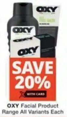 Checkers Hyper OXY Facial Product Range All Variants offer