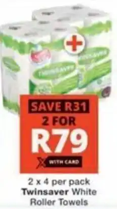 Checkers Hyper Twinsaver White Roller Towels offer